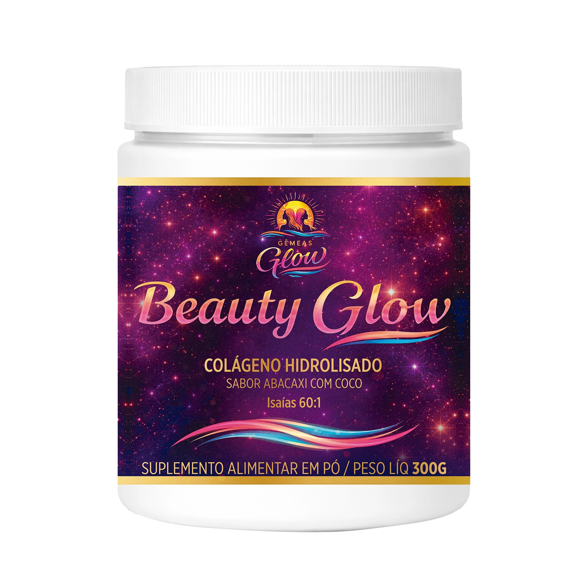 Beauty Glow Colágeno em Pó Sabor Abacaxi com Coco