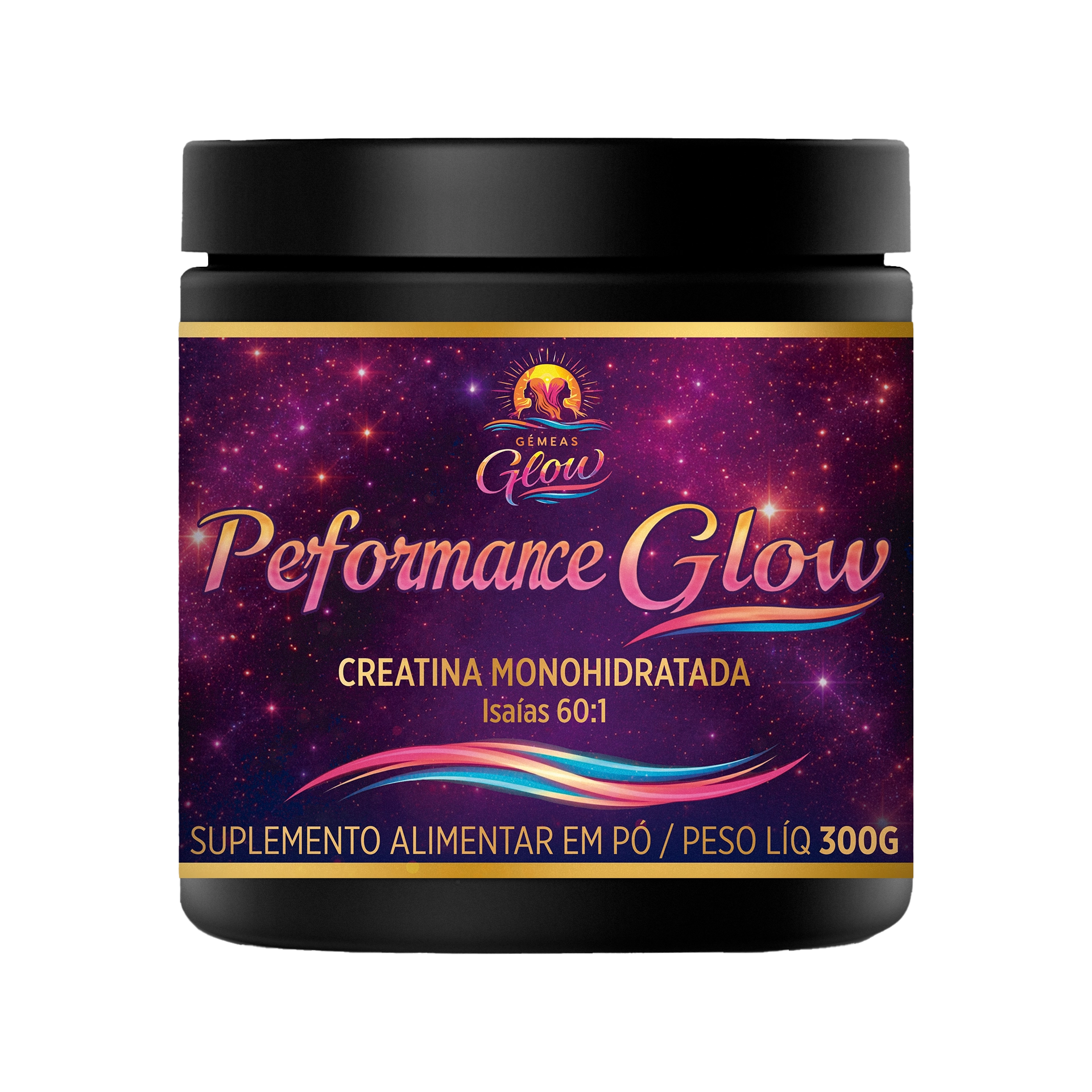 Creatina Performance Glow 300g 100% Monohidratada Pura