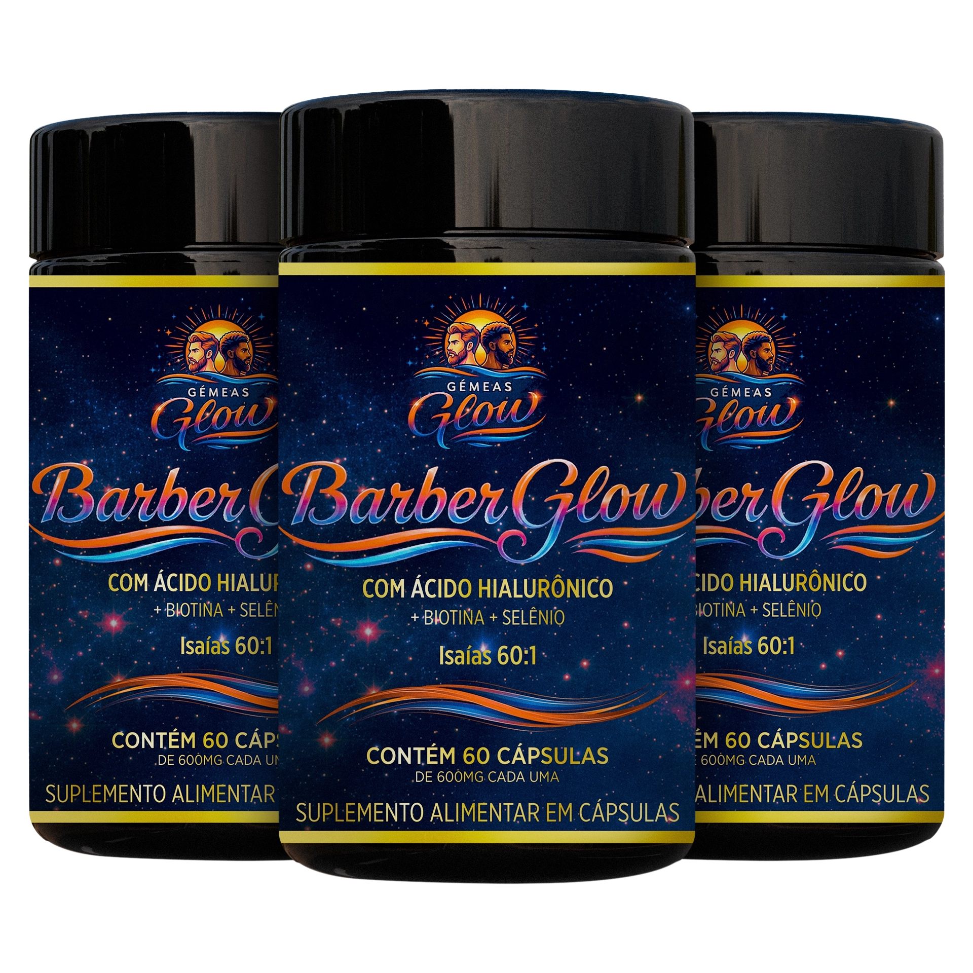Barber Glow kit com 3 unidades