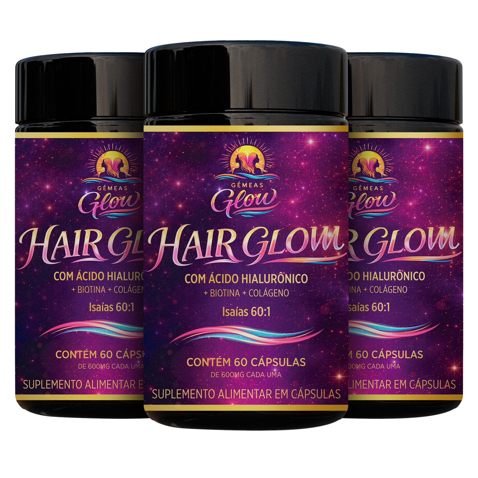 Hair Glow Kit com 3 unidades